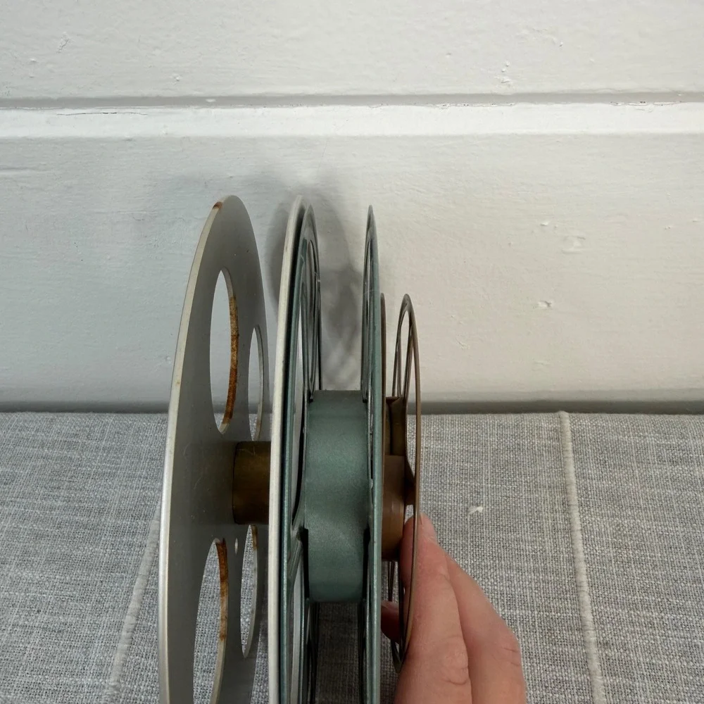 Vintage Metal Film Reels Empty No Film Three 8mm Various Sizes